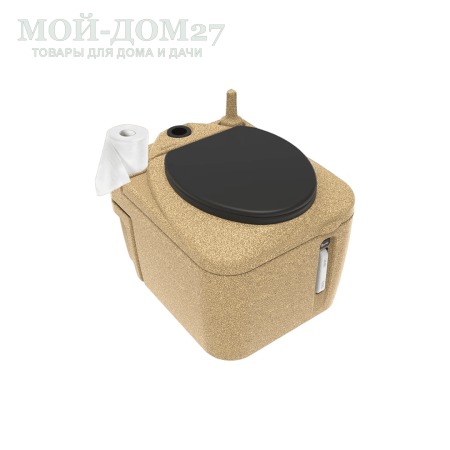 Торфяной туалет Rostok Eco 25 Песочный гранит | Мой-Дом27 | Стационарный торфяной биотуалет цвета песочного графита емкостью верхнего бака 20 л. и&nbsp;нижнего бака 45 л.<br>
 Отличительная черта туалета в разделении фракций в разные ёмкости. Это упрощает обслуживание туалета и избавляет от неприятного запаха в помещении.<br>
Высота сиденья: 45 см